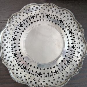 Elegant Silver Decorative Plate